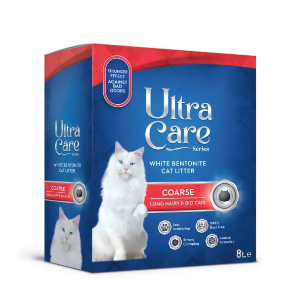 Ultra Care Coarse Long Hairy &amp;amp; Big Cats комкующийся наполнитель для кошачьего туалета для длинношерстных и крупных кошек