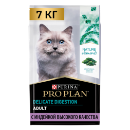 Сухой корм для кошек Pro Plan Nature Elements при чувствительном пищеварении с индейкой 7 кг