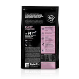 AlphaPet Superpremium сухой полнорационный корм для щенков, беременных и кормящих собак средних пород с говядиной и рисом - 2 кг