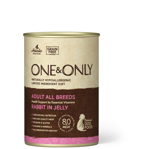 ONE&amp;amp;ONLY Rabbit влажный корм для собак с кроликом в консервах - 400 г