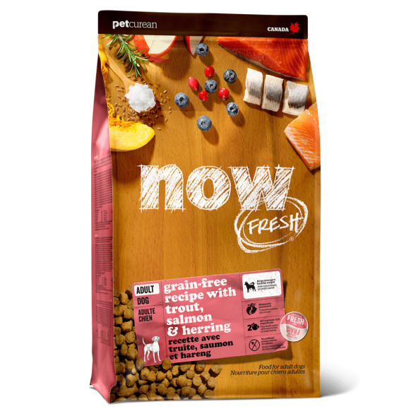 Now Fresh Grain Free Fish Adult Recipe DF 24/14 сухой корм для взрослых собак всех пород с чувствительным пищеварением, с лососем - 1,59 кг