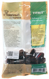 TiTBiT Лакомый кусочек лакомство для собак кубики из телятины - 80 г