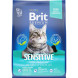 Brit Premium Cat Sensitive сухой корм для взрослых кошек с чувствительным пищеварением с ягненком и индейкой - 2 кг