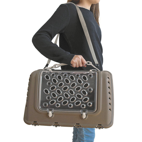 MPS P-BAG переноска с плечевым ремнем, облегченная, 44,5х26,5x28 см, коричневая