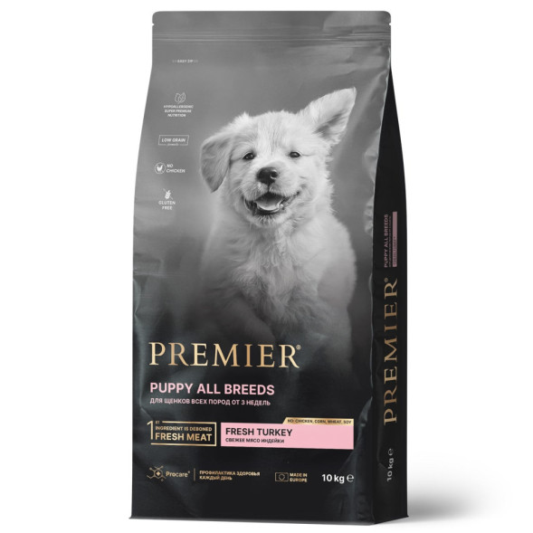 Premier Dog Turkey Puppy сухой корм для щенков, свежее мясо индейки - 10 кг