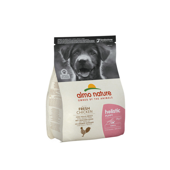Almo Nature Holistic Small Puppy &amp;amp; Chickenсухой корм класса холистик для щенков малых пород с курицей - 2 кг