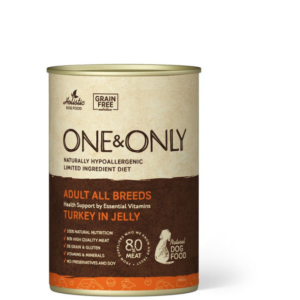 ONE&amp;amp;ONLY Turkey влажный корм для собак с индейкой в консервах - 400 г