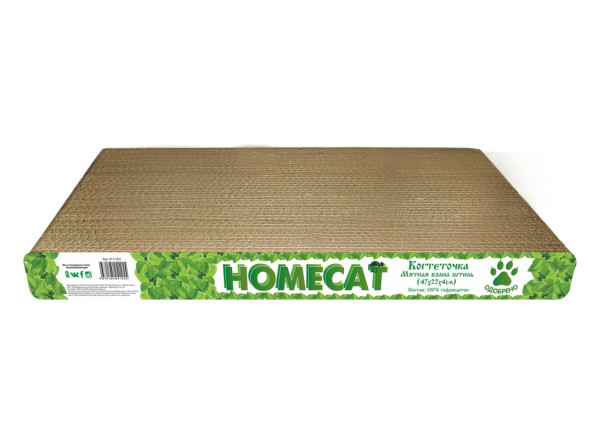 HOMECAT Мятная волна Штиль 0 баллов когтеточка из гофрокартона, 47х22х4 см