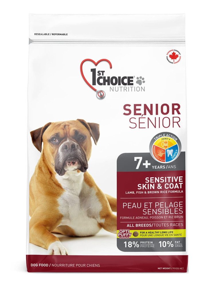1st Choice Senior Sensitive Skin & Coat сухой корм для пожилых собак с ...