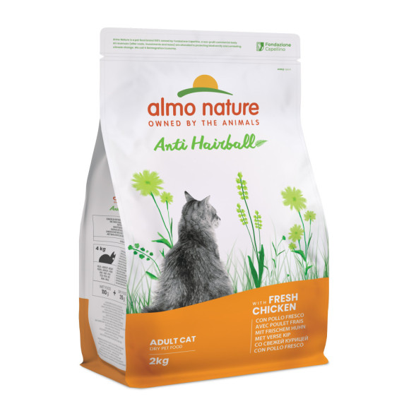 Almo Nature Functional Adult Cat Anti-Hairball Chicken &amp;amp; Rice сухой корм с курицей и рисом для взрослых кошек - 2 кг