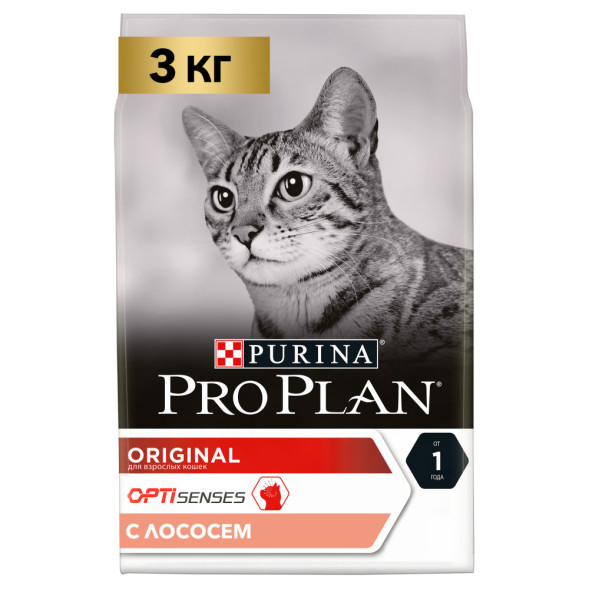 Pro Plan Cat Adult сухой корм для взрослых кошек с лососем - 3 кг