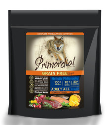 Primordial сухой беззерновой корм для взрослых собак с тунцом и ягненком - 400 г