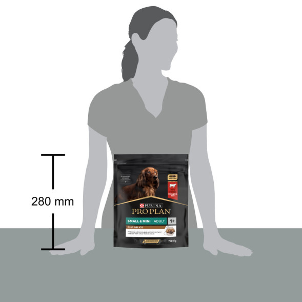 Pro Plan Duo Delice Small Mini сухой корм для взрослых собак мелких и карликовых пород с говядиной - 700 г