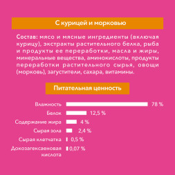 Purina ONE паучи для котят с курицей и морковью  - 75 г х 26 шт