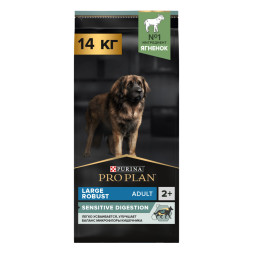 Pro Plan Adult Large Robust сухой корм для взрослых собак крупных пород с мощным телосложением с ягненком - 14 кг