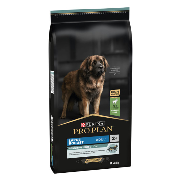 Pro Plan Adult Large Robust сухой корм для взрослых собак крупных пород с мощным телосложением с ягненком - 14 кг