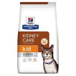 Hills Prescription Diet k/d Kidney Care сухой диетический корм для кошек для поддержания здоровья почек с курицей - 400 г