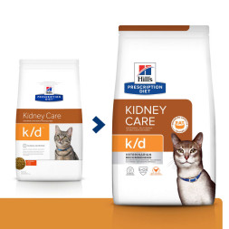 Hills Prescription Diet k/d Kidney Care сухой диетический корм для кошек для поддержания здоровья почек с курицей - 400 г