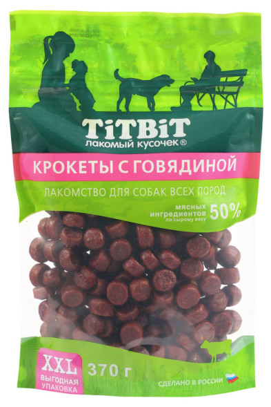 Titbit лакомство для собак крокеты с говядиной - 370 г