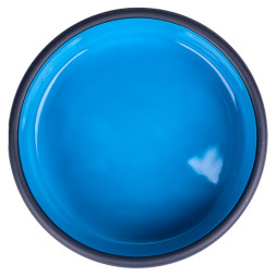 Mr.Kranch миска керамическая для кошек, 350 мл, черная с голубым