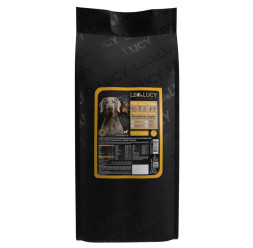 LEO&amp;amp;LUCY сухой холистик корм для взрослых и пожилых собак крупных пород с уткой и тыквой - 4,5 кг