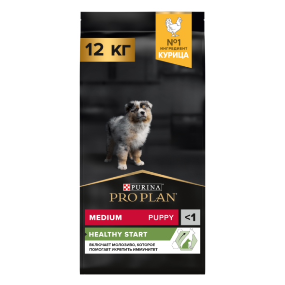 Сухой корм PRO PLAN® для щенков средних пород, с высоким содержанием курицы 12 кг