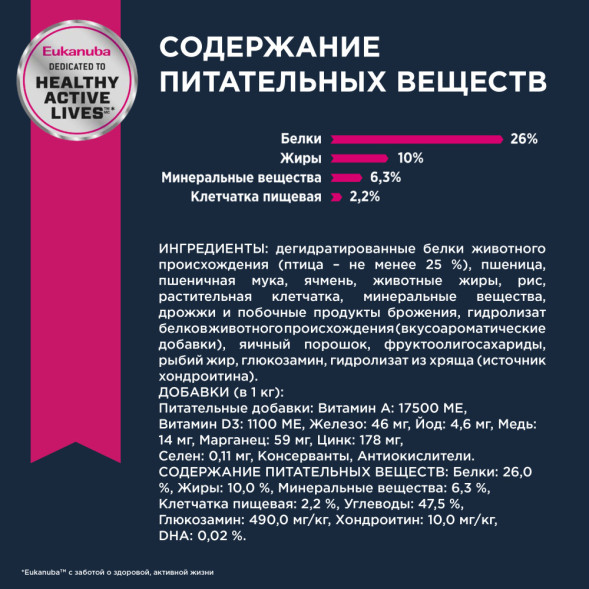 Сухой корм Eukanuba Mature &amp;amp; Senior для пожилых собак крупных пород старше 6 лет с курицей - 15 кг