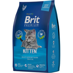 Brit Premium Cat Kitten сухой корм для котят с курицей и лососем - 800 г