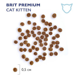 Brit Premium Cat Kitten сухой корм для котят с курицей и лососем - 800 г