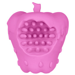 Mr.Kranch игрушка для собак Яблоко с пищалкой и ароматом бекона, розовое, 10 см