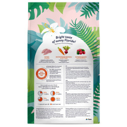 Florida сухой корм для взрослых стерилизованных кошек и кастрированных котов с индейкой и клюквой - 800 г