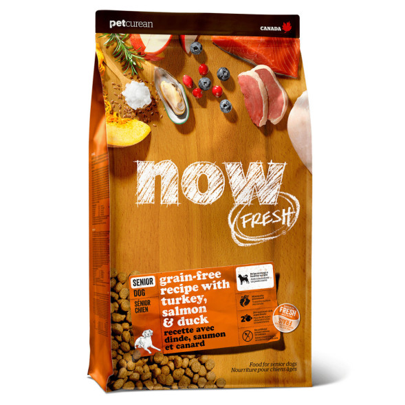 Now Fresh Fresh Senior Recipe Grain Free 24/10 сухой корм для пожилых собак всех пород при избыточном весе, с индейкой и уткой - 5,44 кг