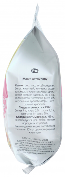 TiTBiT лакомство для собак жевательные дольки, мясное ассорти - 100 г