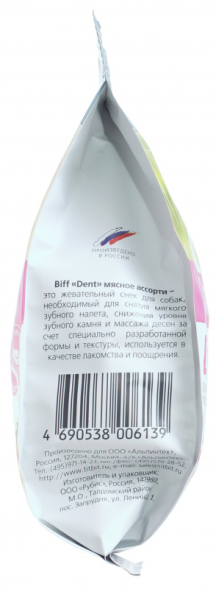 TiTBiT лакомство для собак жевательные дольки, мясное ассорти - 100 г