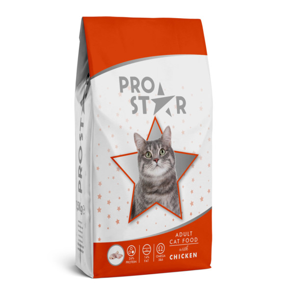 Prostar Adult Cat Chicken сухой корм для взрослых кошек с курицей - 1 кг + 200 г в подарок