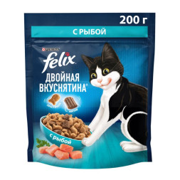 Сухой корм FELIX Двойная Вкуснятина с рыбой 200г