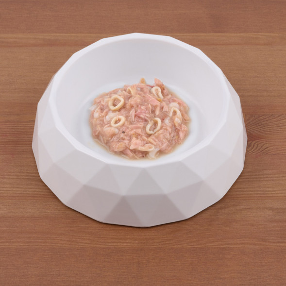 Monge Supreme Sterilised влажный корм для взрослых стерилизованных кошек с тунцом и кальмаром, в консервах - 80 г х 24 шт