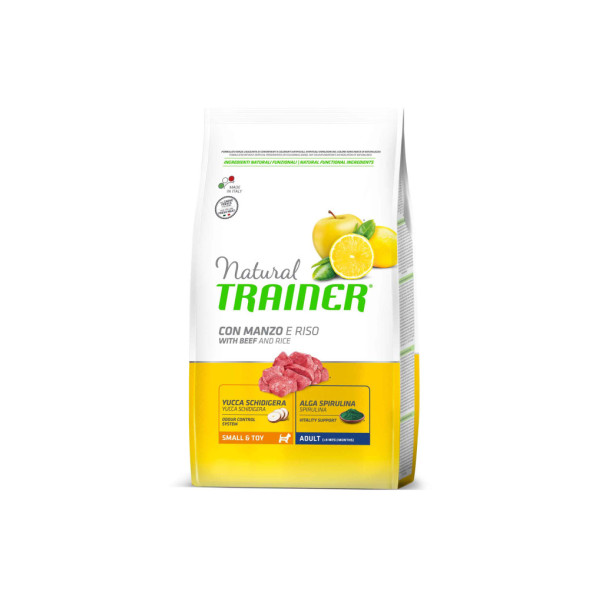 Trainer Natural Small and Toy сухой корм для взрослых собак мелких и миниатюрных пород с говядиной и рисом - 800 г