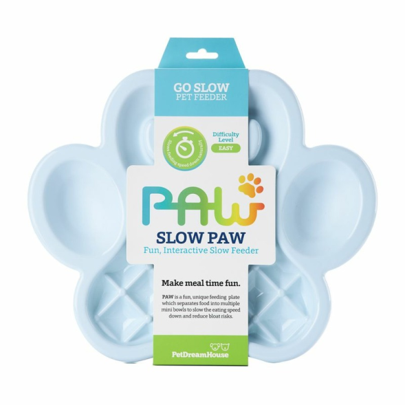 PetDreamHouse PAW Slow Feeder Baby Blue Easy миска Лапа для медленного кормления, голубая - 450 г