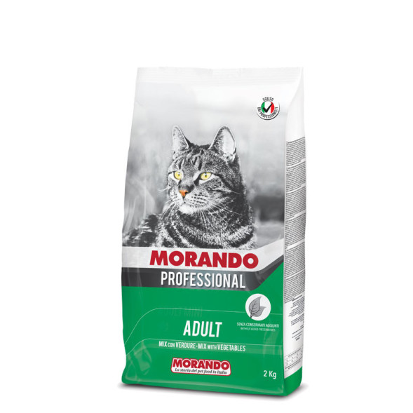Morando Professional Gatto сухой корм для взрослых кошек микс с овощами - 2 кг