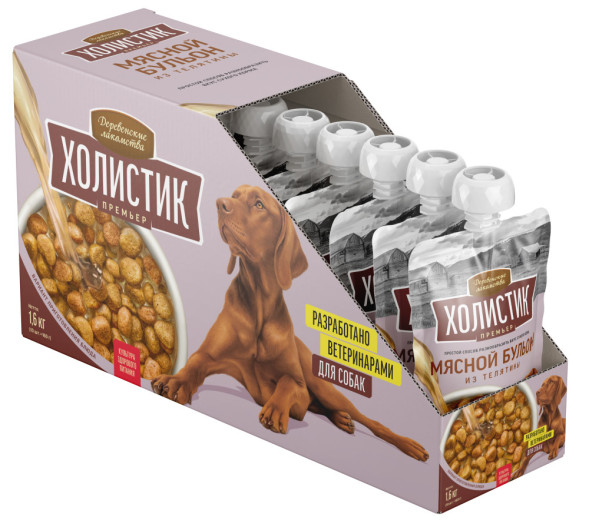 Деревенские Лакомства Холистик Премьер лакомство для собак мясной бульон из телятины - 160 г х 10 шт