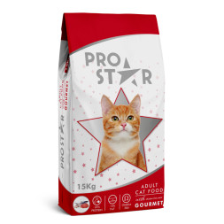 Prostar Adult Cat Gourmet сухой корм для взрослых кошек с курицей и рыбой - 15 кг