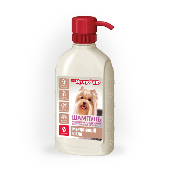 Mr.Bruno VIP плацентарный шампунь-кондиционер для длинношерстных собак - 200 мл