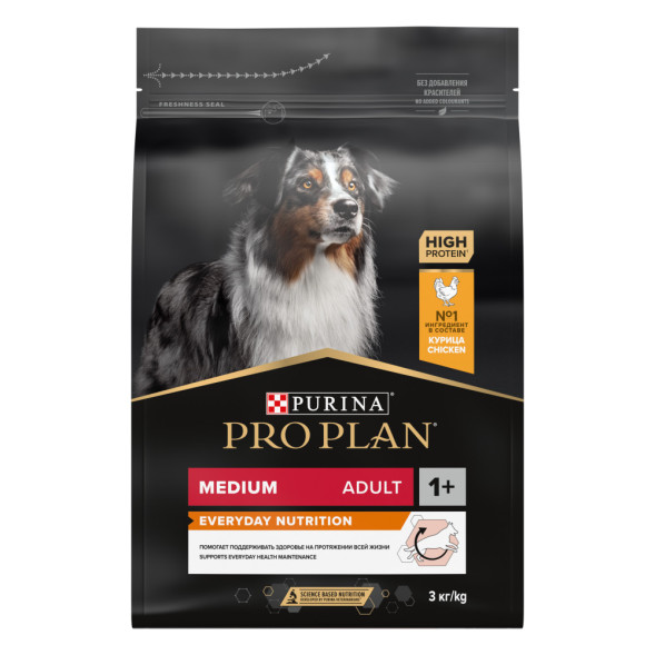Pro Plan Opti Balance Medium сухой корм для взрослых собак средних пород с курицей - 3 кг