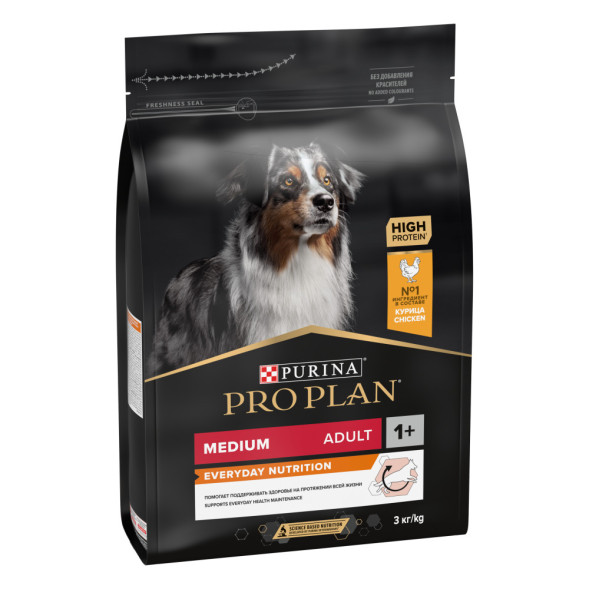 Pro Plan Opti Balance Medium сухой корм для взрослых собак средних пород с курицей - 3 кг
