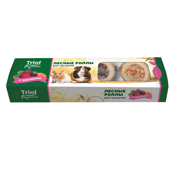 Triol Standard лакомство лесные роллы для грызунов с овощами - 70 г (4 шт)