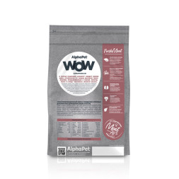 AlphaPet WOW Superpremium сухой полнорационный корм для взрослых домашних кошек и котов c говядиной и печенью - 1,5 кг