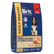 Brit Premium Dog Adult Medium сухой корм для взрослых собак средних пород (10-25 кг), с индейкой и телятиной - 8 кг