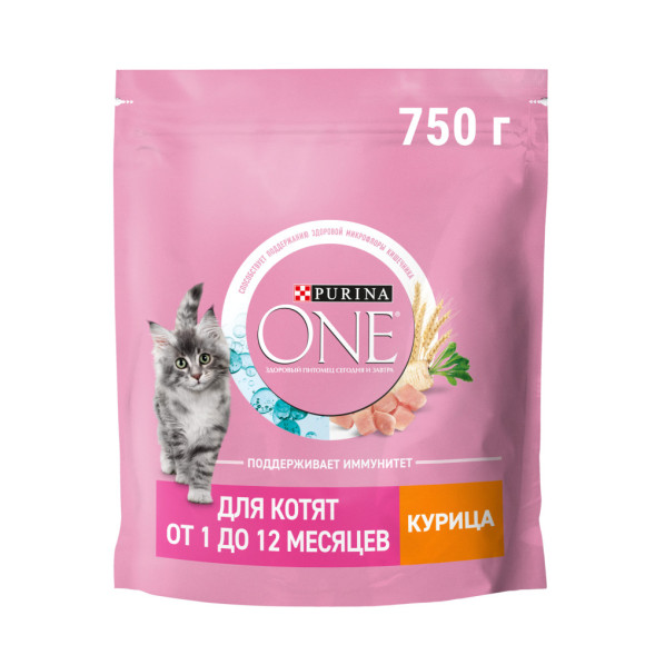 Purina One сухой корм для котят с курицей и цельными злаками - 750 г