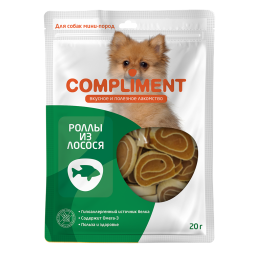Compliment лакомство для собак мини-пород Роллы из лосося - 20 г
